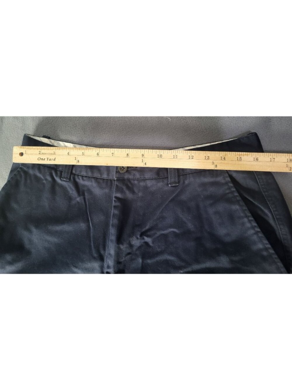 Gap Men's SZ 34 Navy Blue Chino Flat Front Shorts y2k Preppy Summer Vintage - Picture 3 of 11